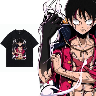 Áo thun nam tay lỡ unisex áo phông form rộng in hình anime one piece TK1065