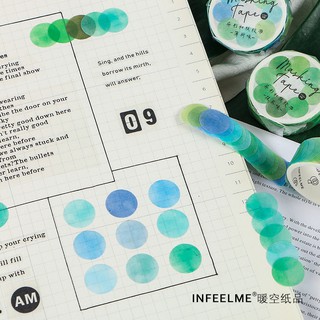 Cuộn sticker Dot nhiều màu sắc
