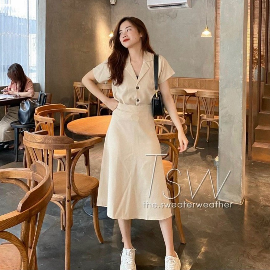 Set đồ nữ cá tính, set vest nữ, váy dài đi chơi sang chảnh mùa hè đẹp 8A00150