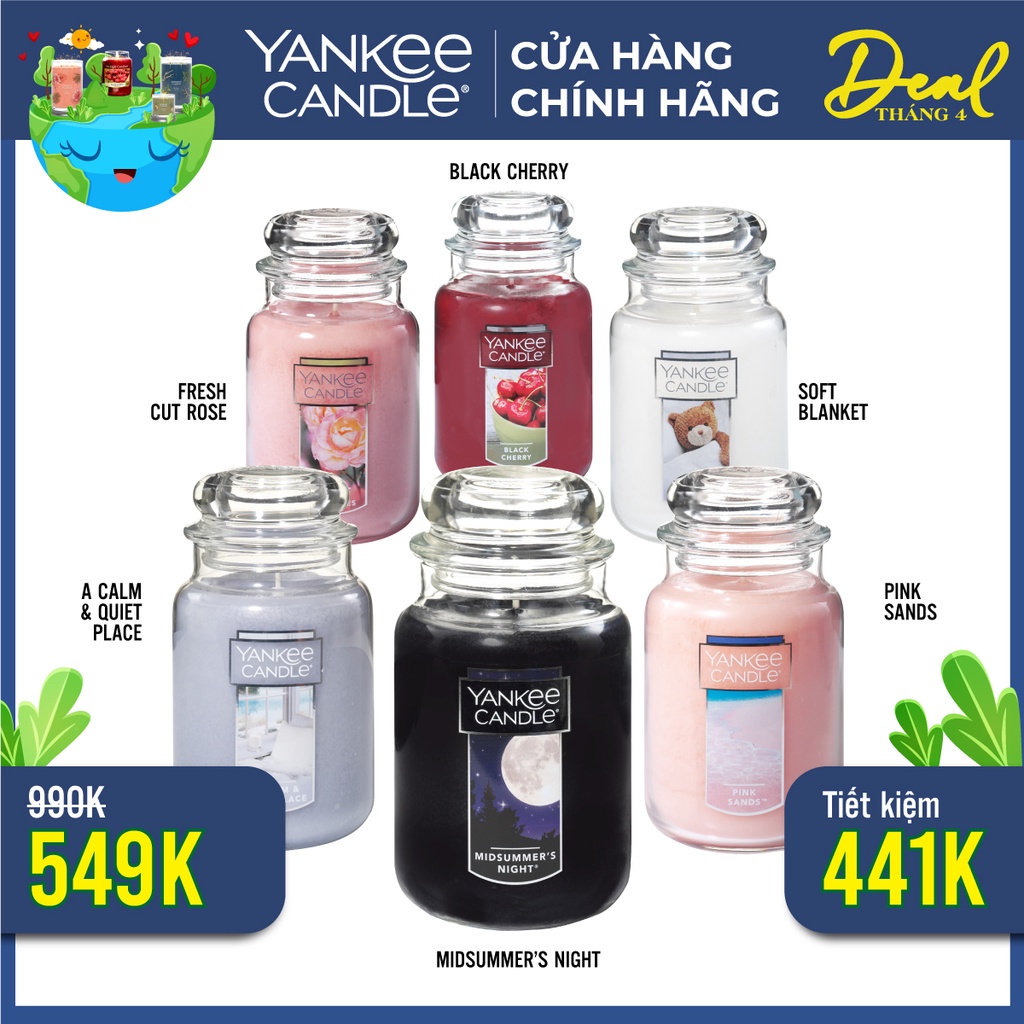 Nến thơm hũ Yankee Candle size L - BST mùi hương đặc biệt (623g)