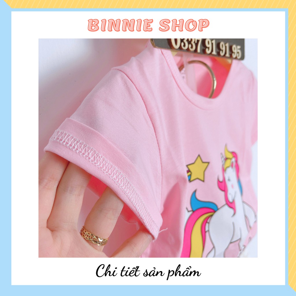 Đồ bộ bé gái quảng châu xuất hàn Quần áo bé gái BINNIE SHOP chất thun cotton cho bé từ 7-15kg (0-3 tuổi) BGN3