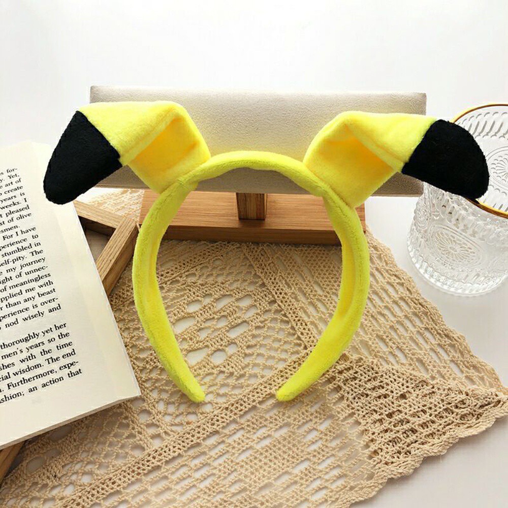 Băng Đô Hình Pikachu Nhồi Bông Nhiều Màu Dễ Thương Cho Bé Gái