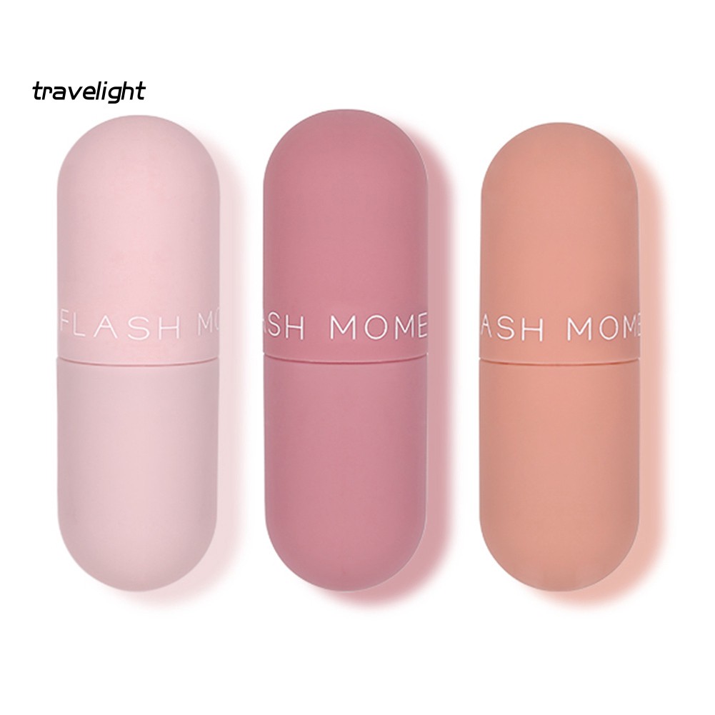 Set 3 son nhung lì dạng lỏng thiết kế vỏ hình viên thuốc mini dễ thương | BigBuy360 - bigbuy360.vn