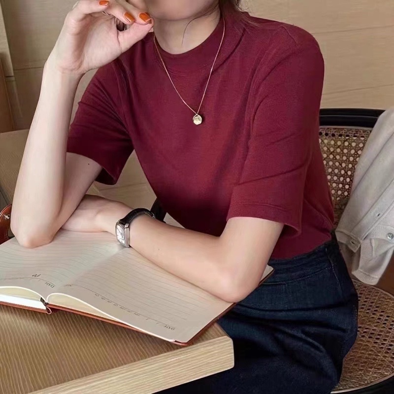 ÁO THUN HÀN CỔ 3 PHÂN TAY LỠ SIÊU CO GIÃN LOẠI 1 MS15772