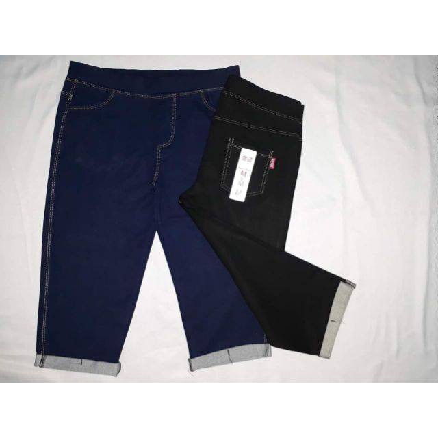 Quần legging giả jean lửng siêu co dãn