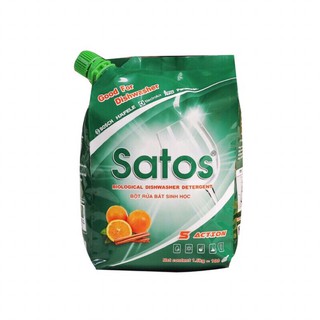 Bột rửa bát sinh học Satos 1.5kg