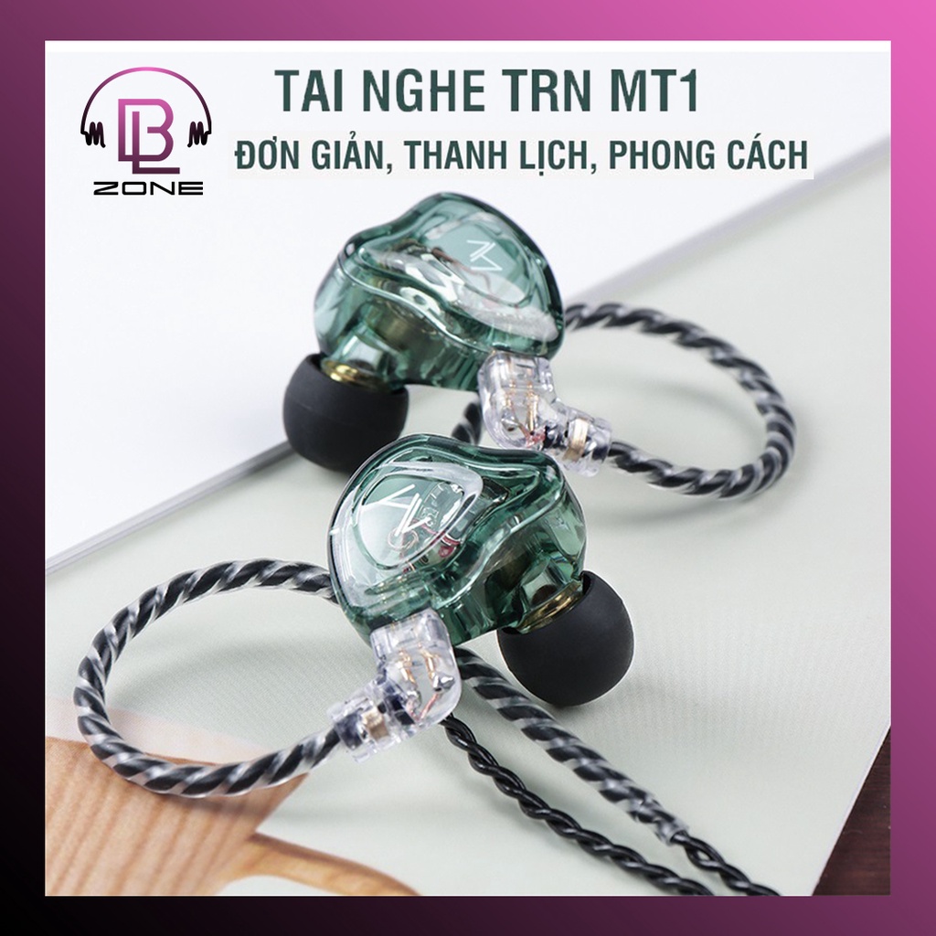 Tai nghe có mic và dây có thể tháo rời độc đáo TRN MT1 CHÍNH HÃNG chống ồn hiệu quả
