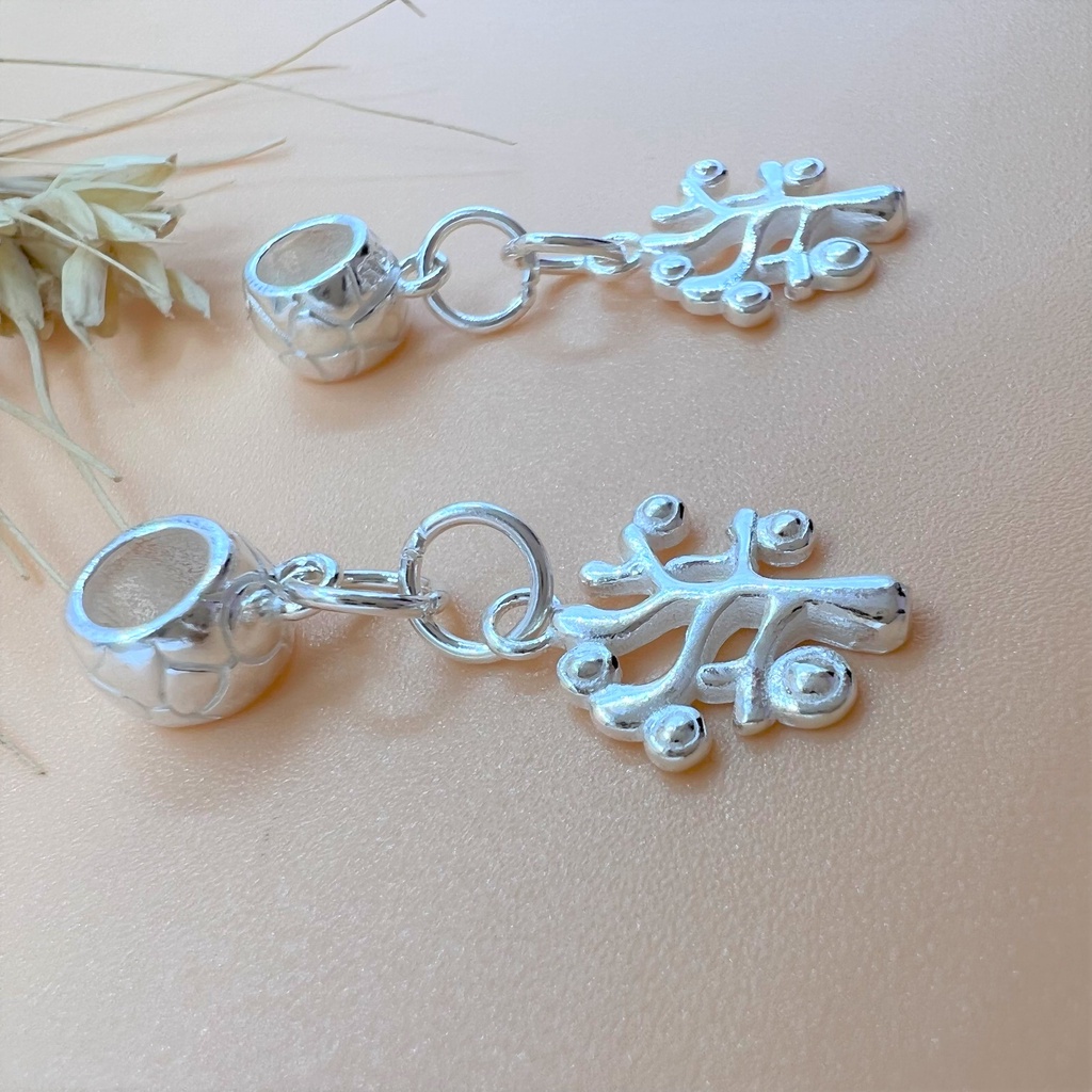 Charm bạc móc treo cây gia đình kèm ống lớn - Charm bạc 925 - Mã CA480 CB800