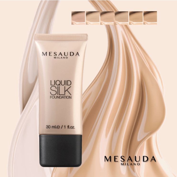 Kem Nền Trang Điểm Che Khuyết Điểm Dưỡng Ẩm MESAUDA Liquid Silk Foundation 30ml