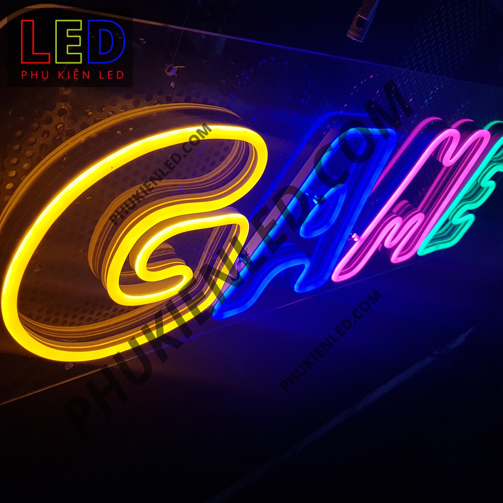 Đèn Led Neon Chữ GAME Nhiều Màu - GAME LED Neon Sign, Đèn Led Neon Game Trang Trí Phòng Game