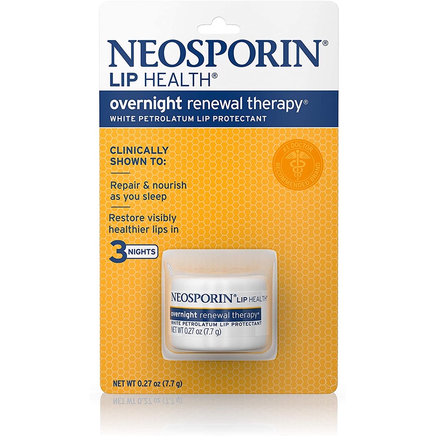 Neosporin Lip Health Overnight Renewal Therapy 7.7g - Kem dưỡng tái tạo môi ban đêm
