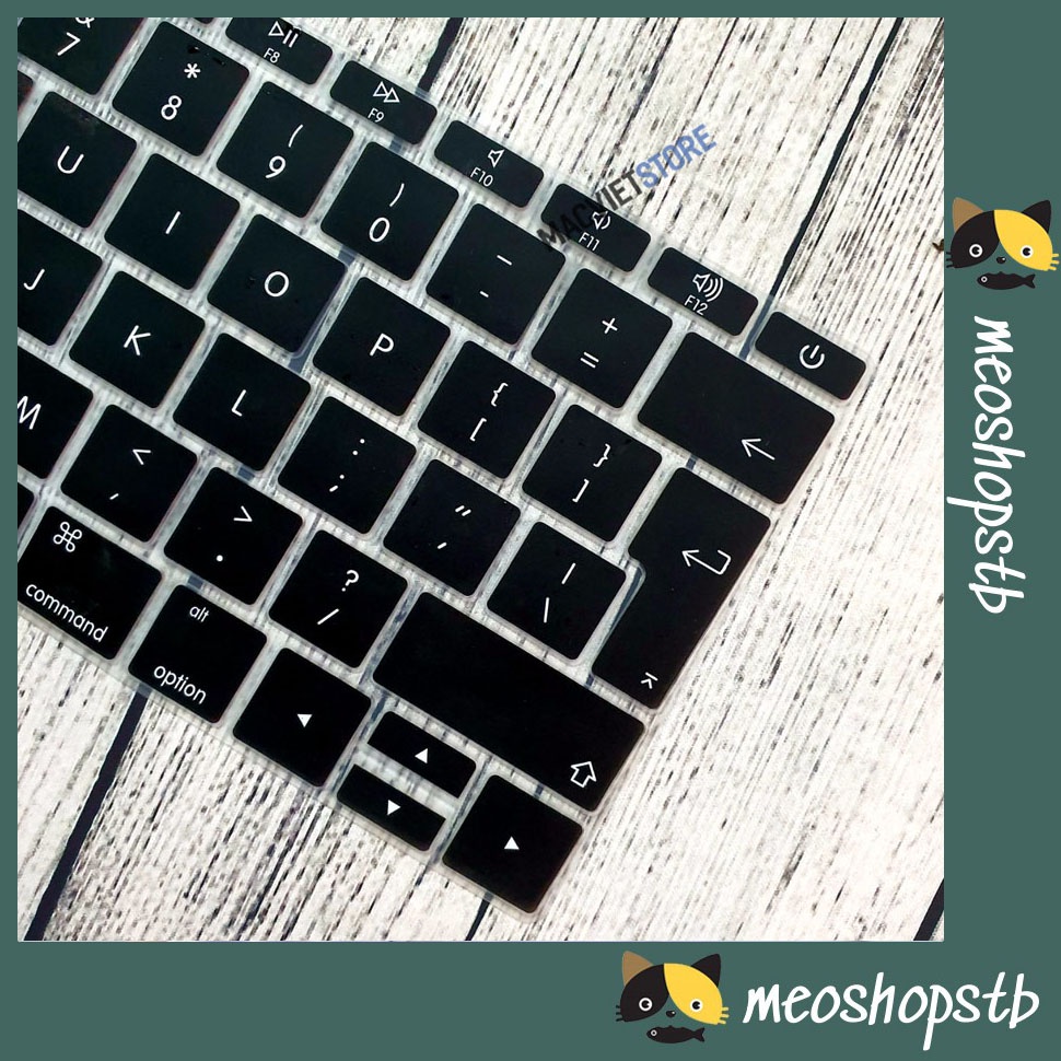 [SALE] Miếng Phủ Bàn Phím Macbook Bản Châu Âu Màu Đen (Đủ Size)