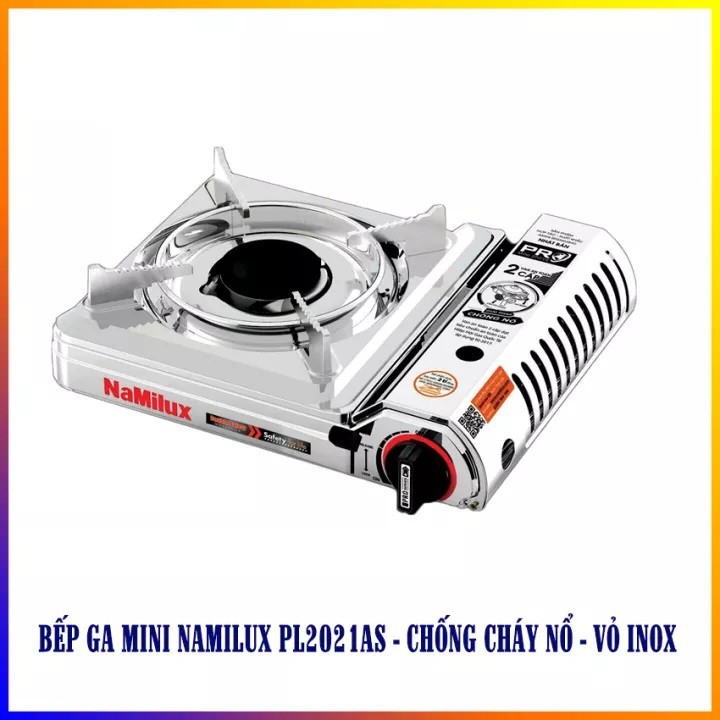 [ HCM - MPVC ] Bếp Gas Chống Nổ Mini INOX Namilux 2021AS - 1921AS Tự Động Ngắt Gas, Tiết Kiệm, Bền Bỉ