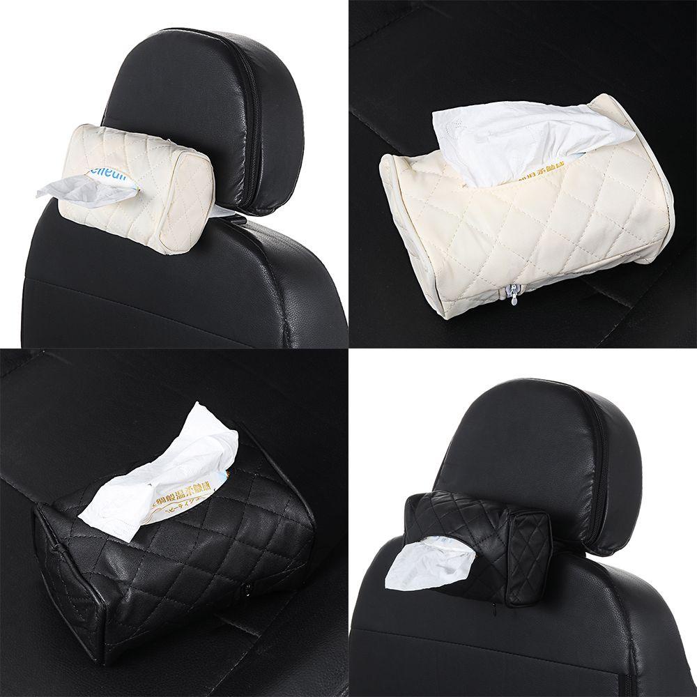 WTTLE Vỏ Bọc Hộp Khăn Giấy Tựa Đầu Trang Trí Cho Xe Hơi