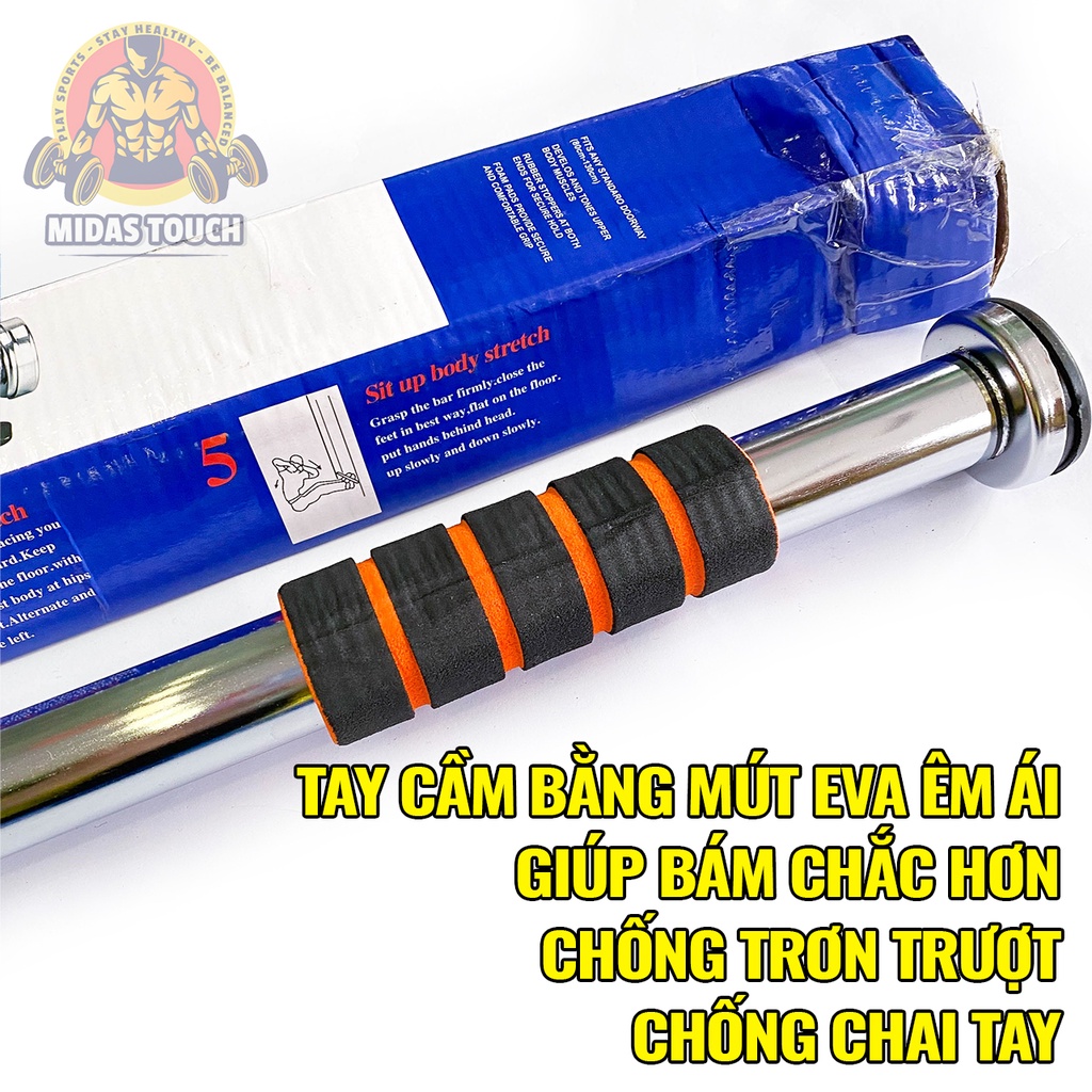 Xà Đơn Gắn Cửa Gắn Tường Cao Cấp Tại Nhà - Có Đệm Cao Su Và Ốc Cố Định Chống Trượt Đảm Bảo An Toàn Khi Tập Luyện