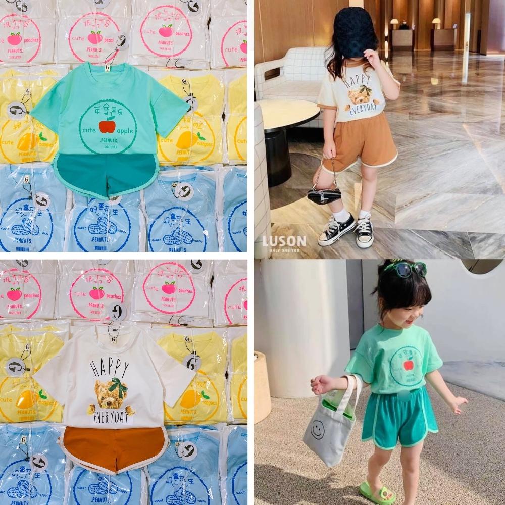 [09-26kg] Bộ quần áo cộc tay trẻ em Cotton SGCP cho bé trai, bé gái đều mặc được - BỘ ĐÙI HOẠT HÌNH Cưng Mún Xỉu