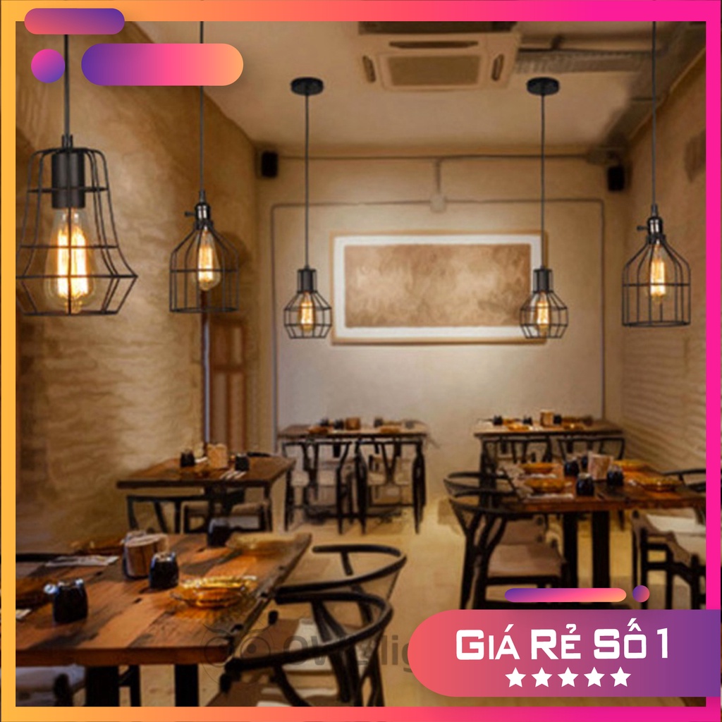 Đèn thả rọ sắt 8 dáng siêu rẻ trang trí quán cafe cực đẹp - OWL Lighting