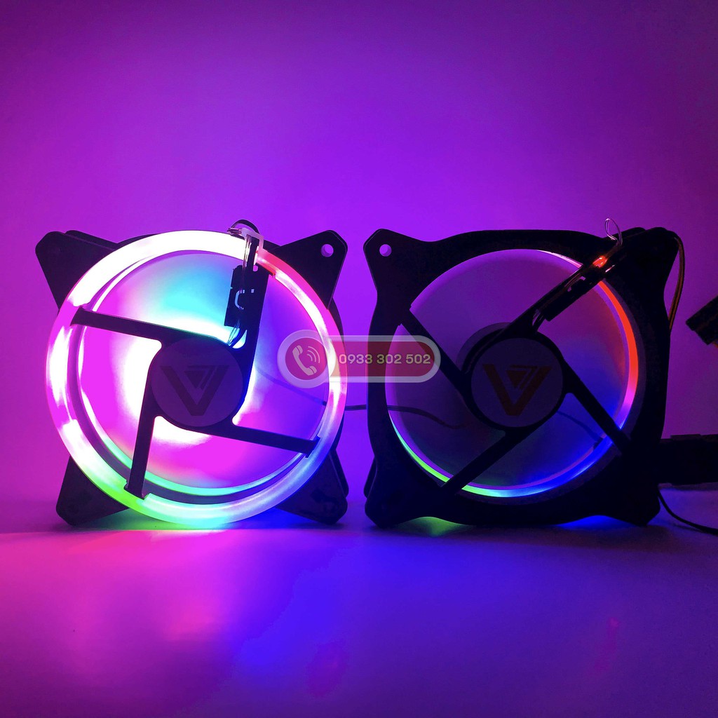 [Chính hãng] Quạt tản nhiệt máy tính - Fan Case làm Mát và Đẹp Cho Vỏ Máy Tính VSP LED RGB 8cm 12cm