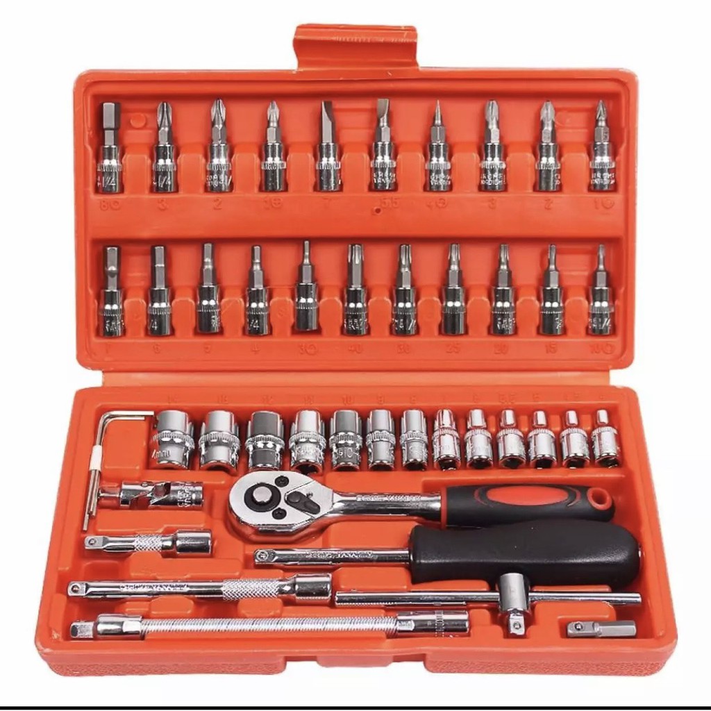Bộ dụng cụ sửa chưa đa năng 46 chi tiết mở ốc,vặn vít.thép không gỉ