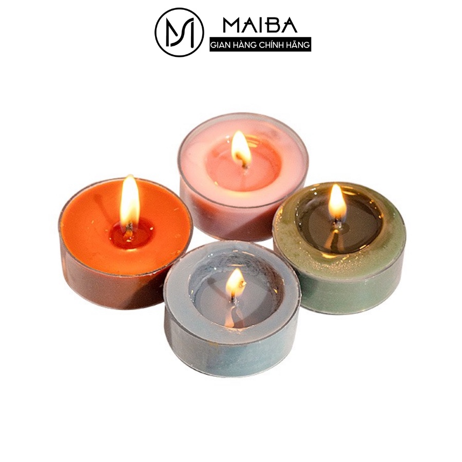 Nến Thơm Thiên Nhiên Tealight Mini Tinh Dầu 3 Tầng Hương Phối Hợp MAIBA