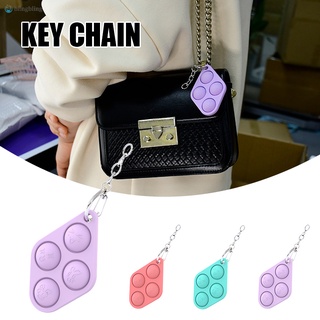 Mini Push Pops Bubble Sensory Toy Stress Relief Easy to Carry Hand Toys Keychain Toy Stress Relief Push Bubble for Kid