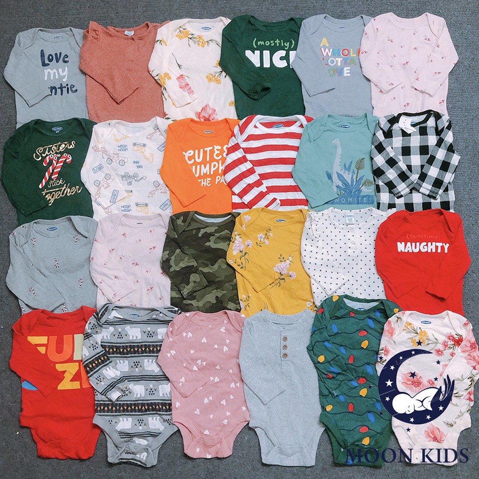 Bodysuit tay dài Old Navy ♥️SIÊU RẺ♥️ xuất xịn cho bé trai bé gái 3-24M (giao ngẫu nhiên)