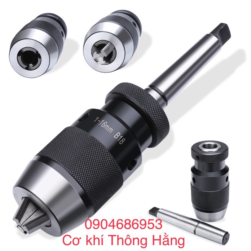 Mang ranh kẹp nhanh tiện lợi kẹp 1-13mm lỗ côn B16. Kẹp chắc chắn độ bền cao, xuất xứ Đài Loan.