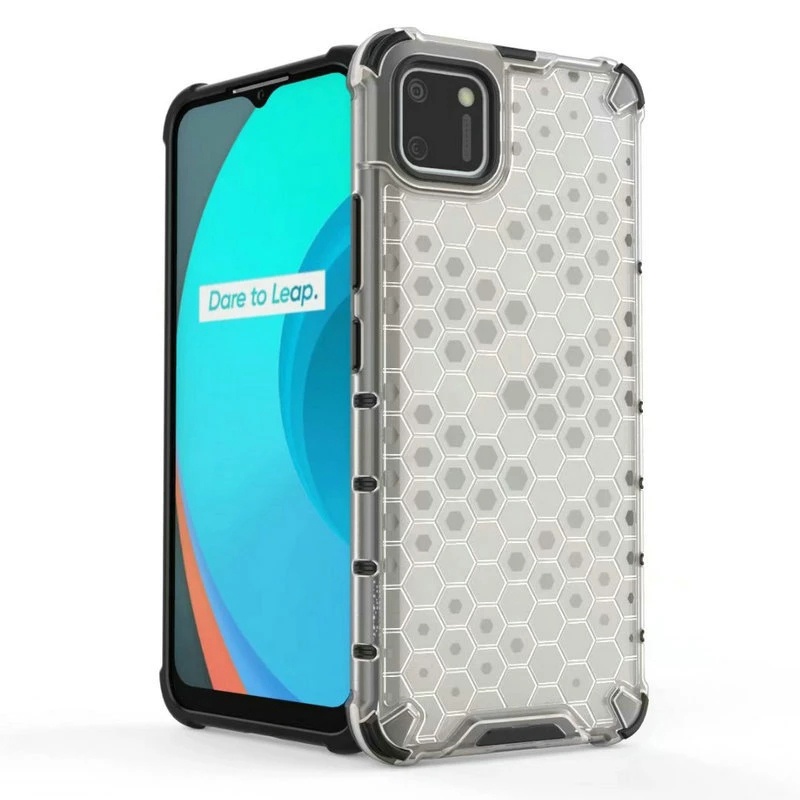 Ốp Điện Thoại Trong Suốt Chống Sốc Họa Tiết Tổ Ong Cho Realme 8 7i 7 6 5 5i 5s 6i 6s Pro C15 C20 C20A C17 C11 Q 2021