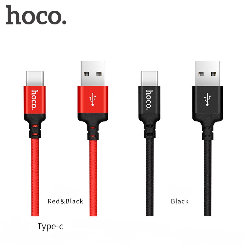 Cáp sạc Hoco X14 bọc dù tương thích với Iphone/Ipad/Micro/TypeC Chính Hãng 1M/2M - Sonhuongthainguyen