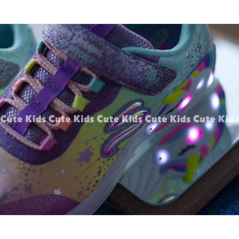 Giày Skechers blue đốm - blue S.light