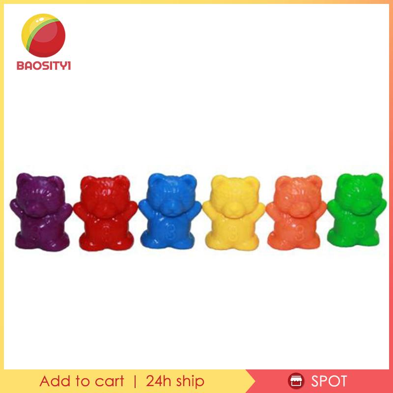 [Baosity1] Bộ 0 Đồ Chơi Đếm Hình Gấu Bằng Nhựa Nhiều Màu Sắc