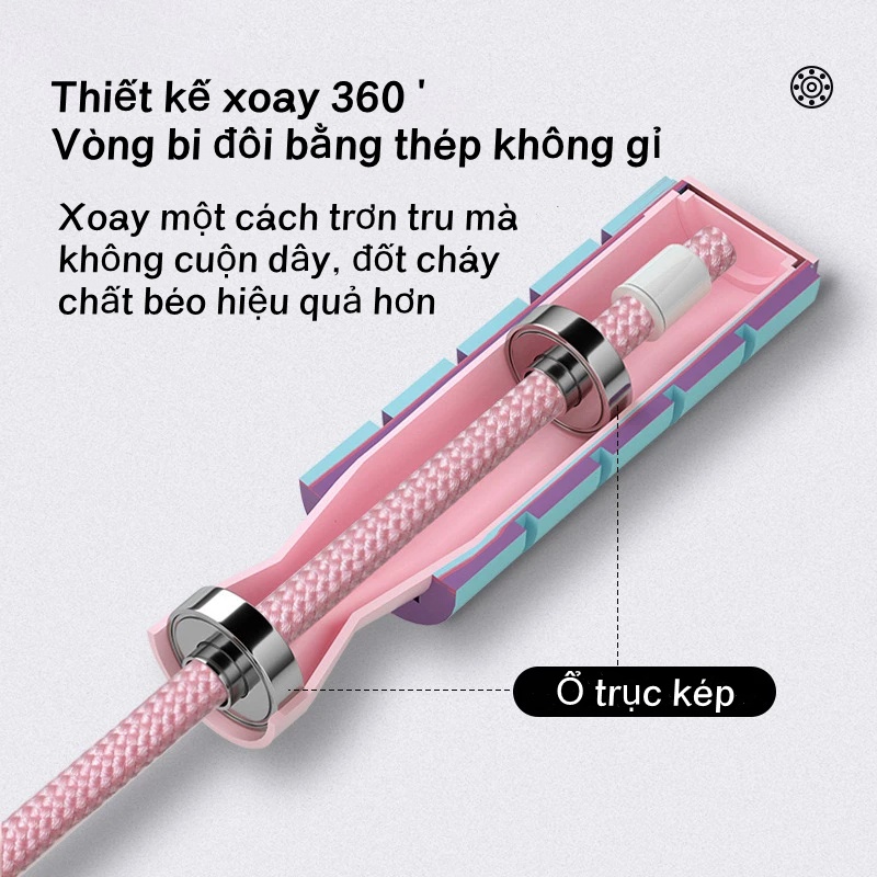 Dây nhảy không dây,  dây nhảy giảm cân, có bóng hiệu quả hỗ trợ luyện tập thể dục. hàng tốt 100%. chất lượng.