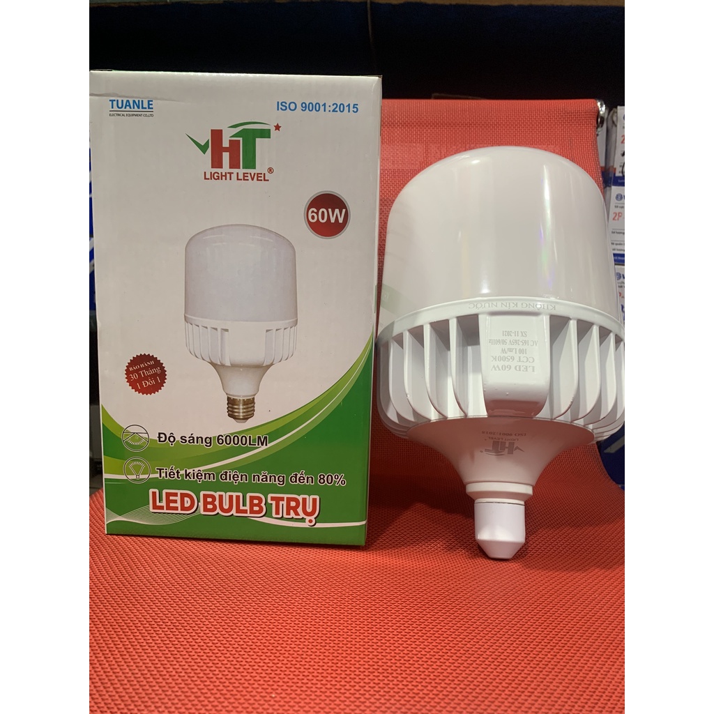Bóng đèn LED BULB Trụ nhôm đúc 60W LED HT - Hàng Chính Hãng