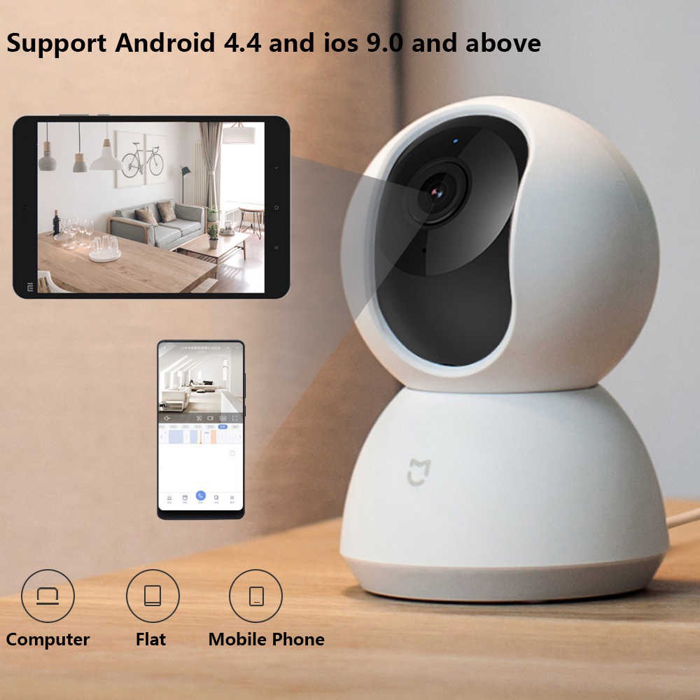 Camera giảm sát wifi ip trong nhà không dây an ninh Xiaomi mijia ip Mi home Security xoay 360 độ 2K 1080P góc rộng