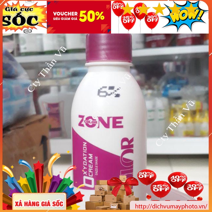 Trợ nhuộm Zone 1200 ml 6, 9, 12 % hương mới bảo vệ tác động từ kem nhuộm tóc
