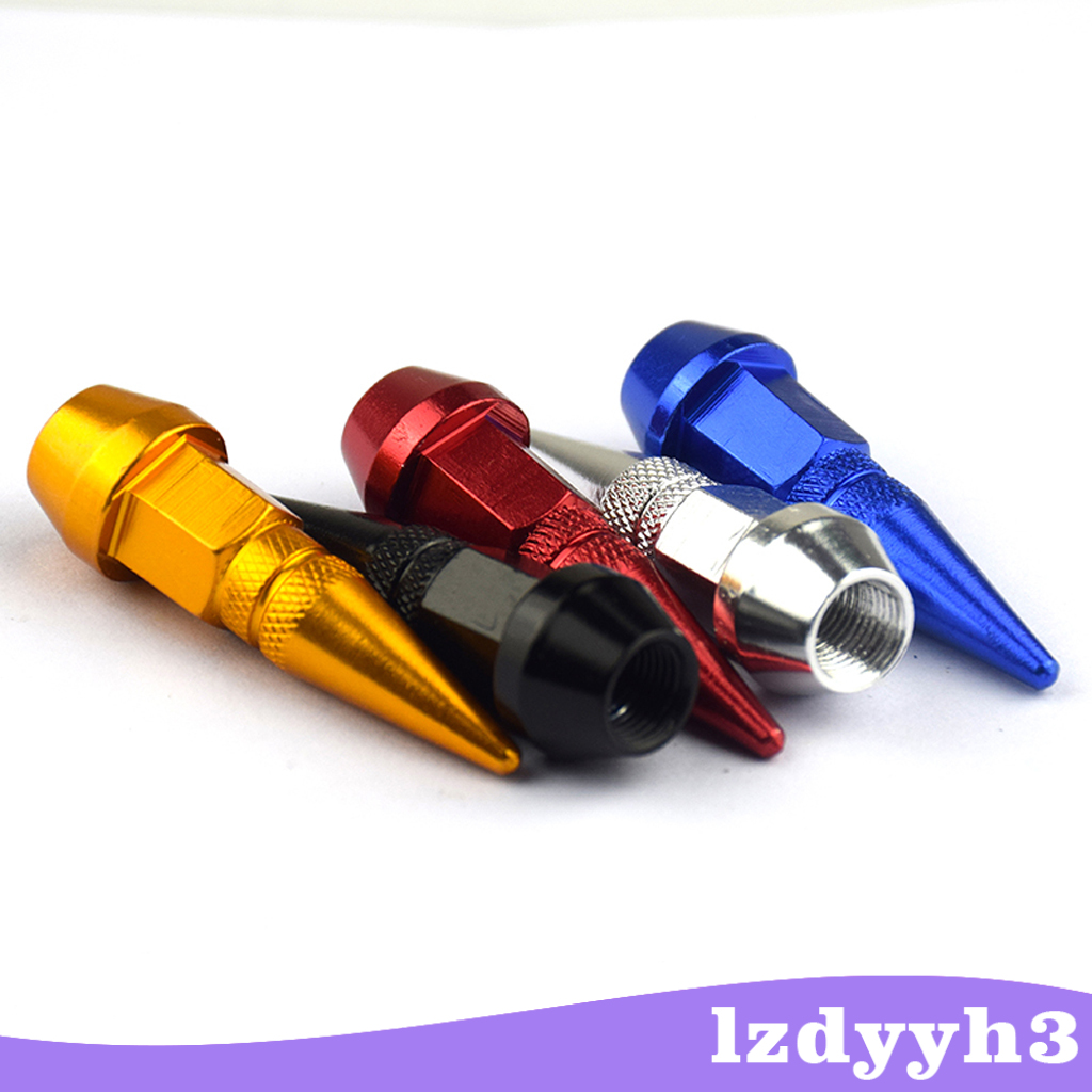 YouthTrip 4 Pieces Car Auto Moto Spike Shape Tire Stem Valve Cap Golden