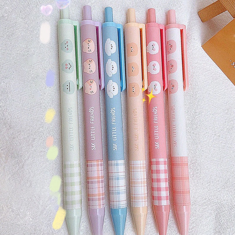 1 Bút mực gel đen dễ thương mẫu ngẫu nhiên dùng viết bài tiện dụng