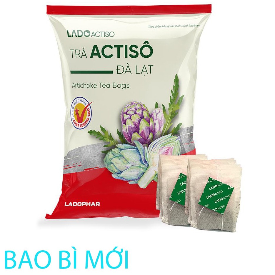 [Mã SKAMA9 giảm 8% đơn 250K] 1 bịch trà Atiso túi lọc Actiso Đà Lạt Ladophar (100 gói), món quà sức khỏe từ thiên nhiên