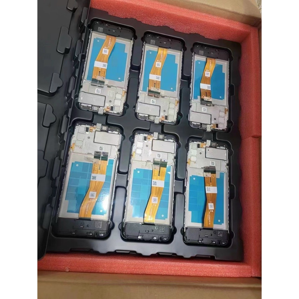 Màn hình samsung A03s Zin Hãng Liền Khung, bo sạc, chuông