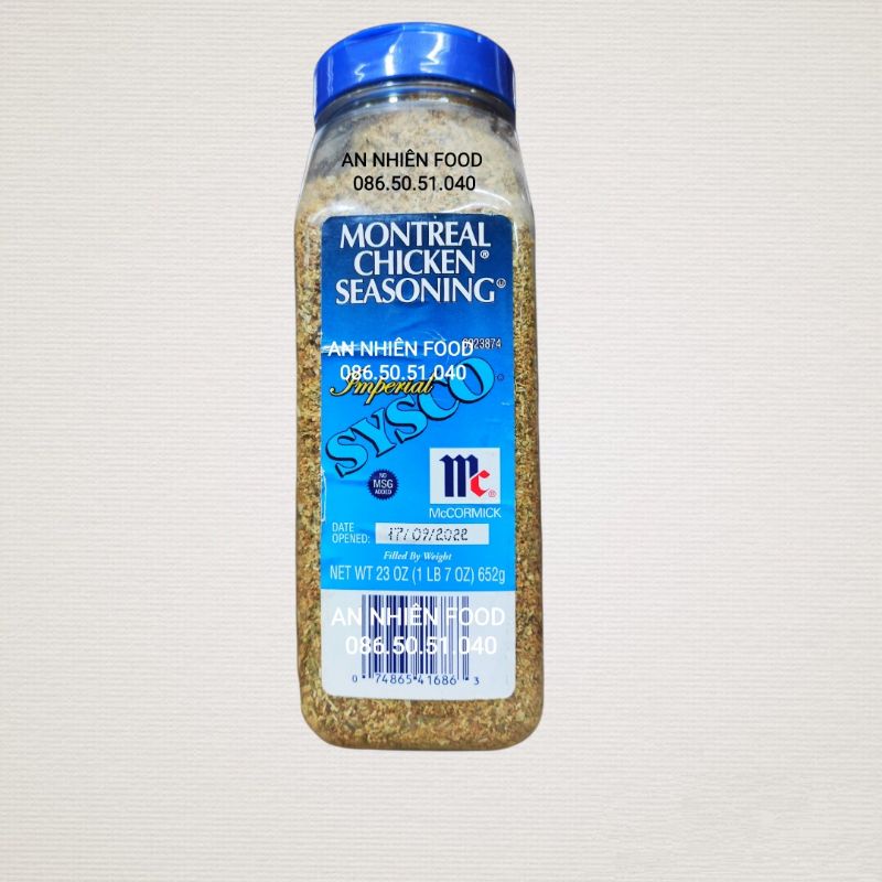 Montreal Chicken Seasoning Bột Gia Vị Sysco Mccormick