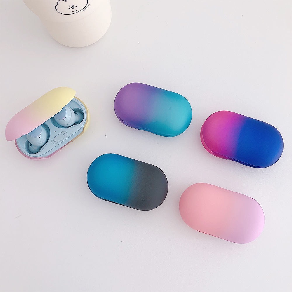 Vỏ Bảo Vệ Hộp Sạc Tai Nghe Không Dây Samsung Galaxy buds / Plus / Live / buds pro / buds 2 / buds 2 pro Bằng PC Cứng Màu Gradient