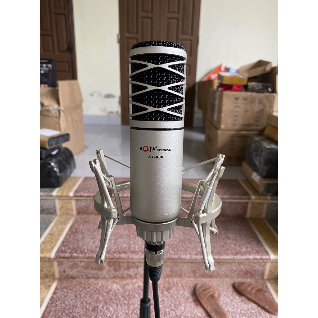 Trọn Bộ Sound Card K300 Mic AT808 . Chuyên Dùng Livestream , Thu Âm , Giả Giọng , Kèm Autotune , Dễ Dàng Sử Dụng