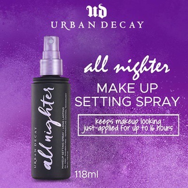 [Bill Us] Xịt khoáng khóa lớp trang điểm Urban Decay All Nighter | BigBuy360 - bigbuy360.vn