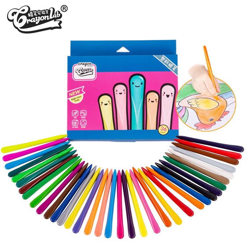 Hộp bút màu hữu cơ cho bé tập vẽ thiết kế dễ thương, hộp màu tập tô cho bé an toàn không dính bẩn FASOLA