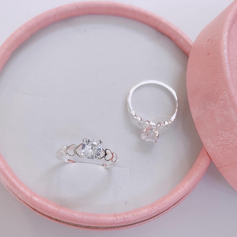 Nhẫn nữ Bạc ta thân trái tim siêu xinh , giá rẻ - Vàng Bạc Khải khải