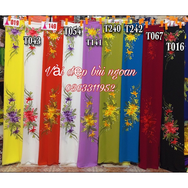 Vải áo dài thêu