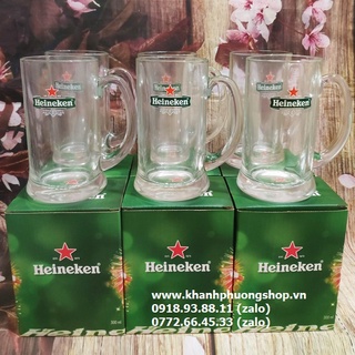 Bộ 06 ly bia thủy tinh cao cấp Heineken - bộ 06 ly bia thủy tinh cao cấp