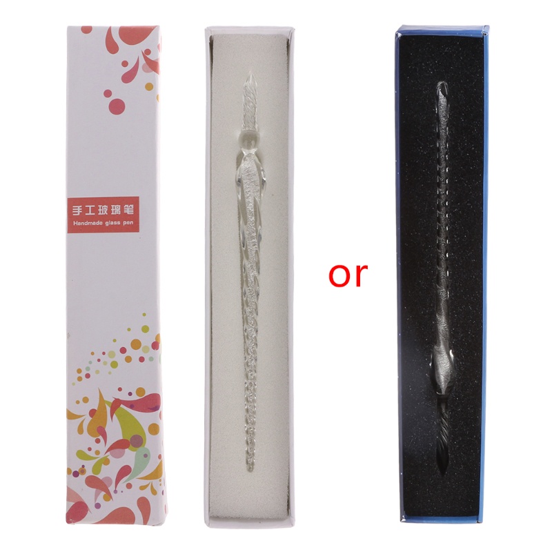Bút máy vỏ kính thủ công phong cách vintage kèm hộp đựng