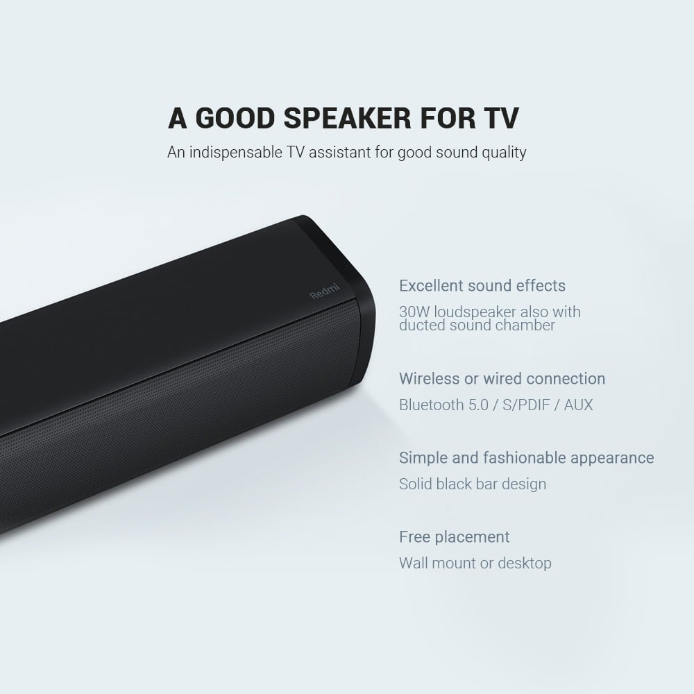 Loa Thanh Bluetooth 5.0 không dây Xiaomi Redmi TV Soundbar 30W- NHẬP KHẨU CHÍNH HÃNG - Full Box