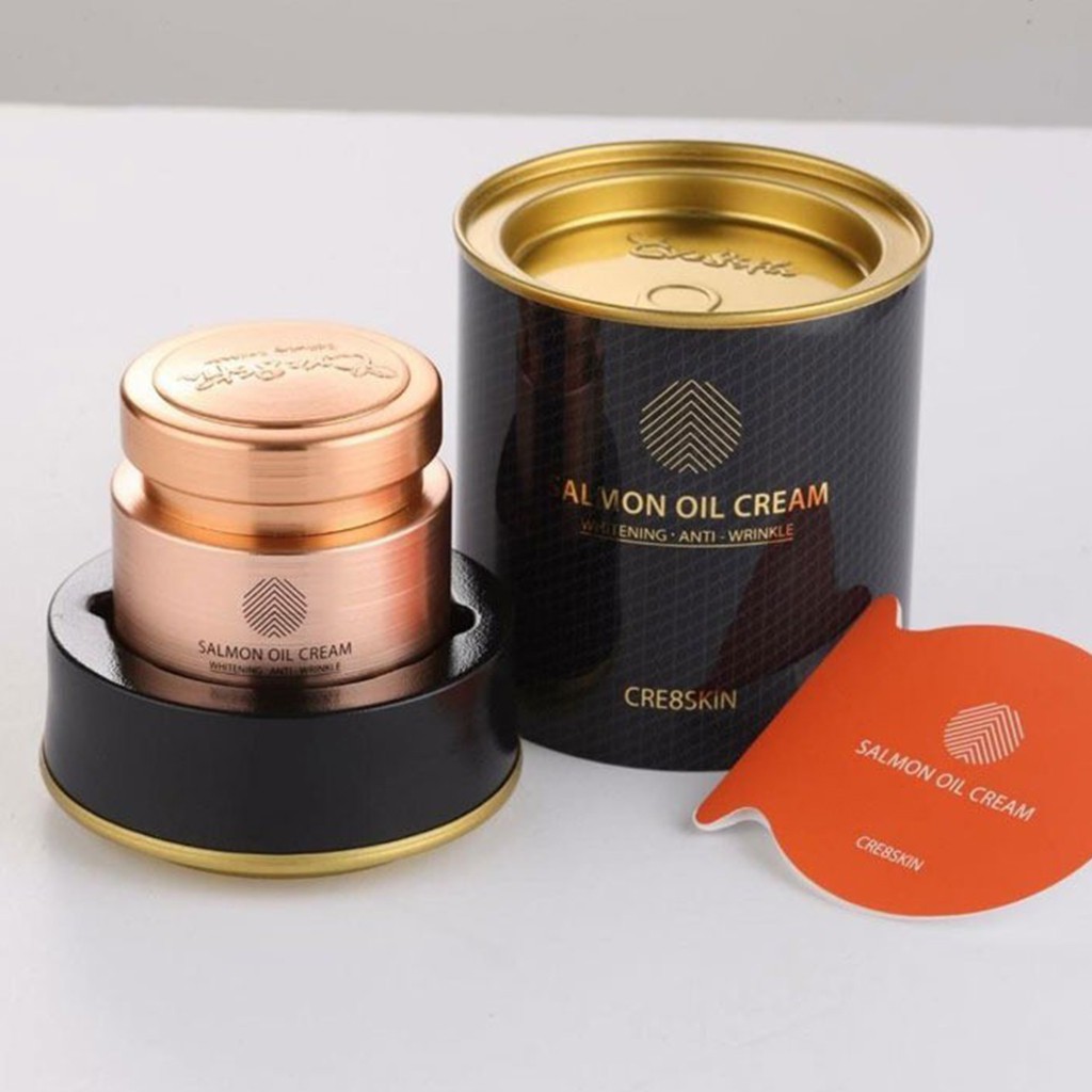 Kem Dưỡng Dầu Cá Hồi Cre8skin Salmon Oil Cream 80gr [Hàng cắt seal để kiểm tra chất lượng sản phẩm]